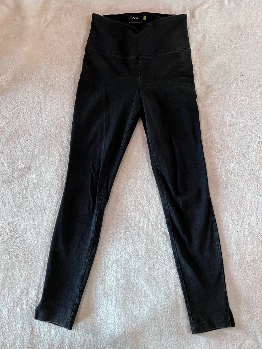 Lysse washed black denim trouser leggings S